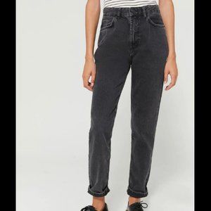 BDG Mom Jean in Dark Grey Washed Black